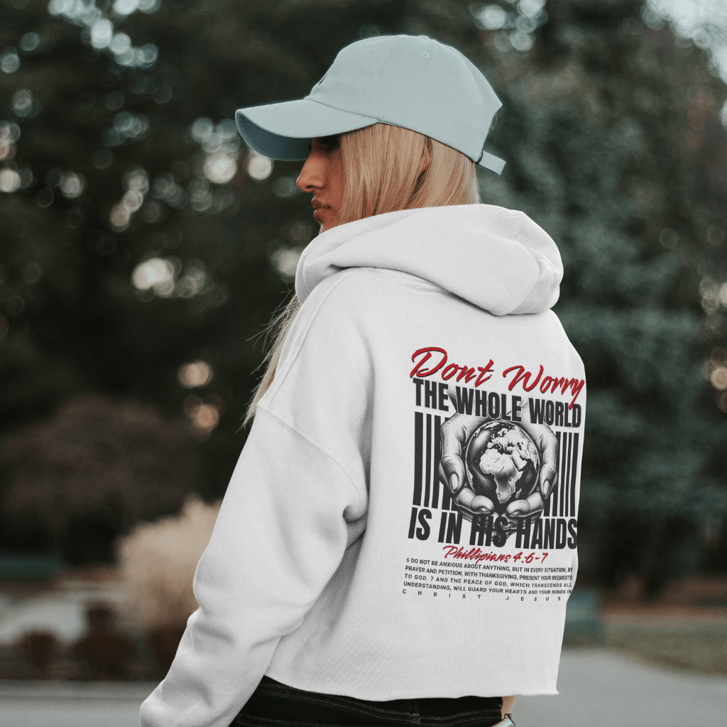 Christian Hoodie | Faith-Based Bible Verse Sweatshirt | Don’t Worry Philippians 4:6-7 Hoodie | Inspirational Religious Hoodie