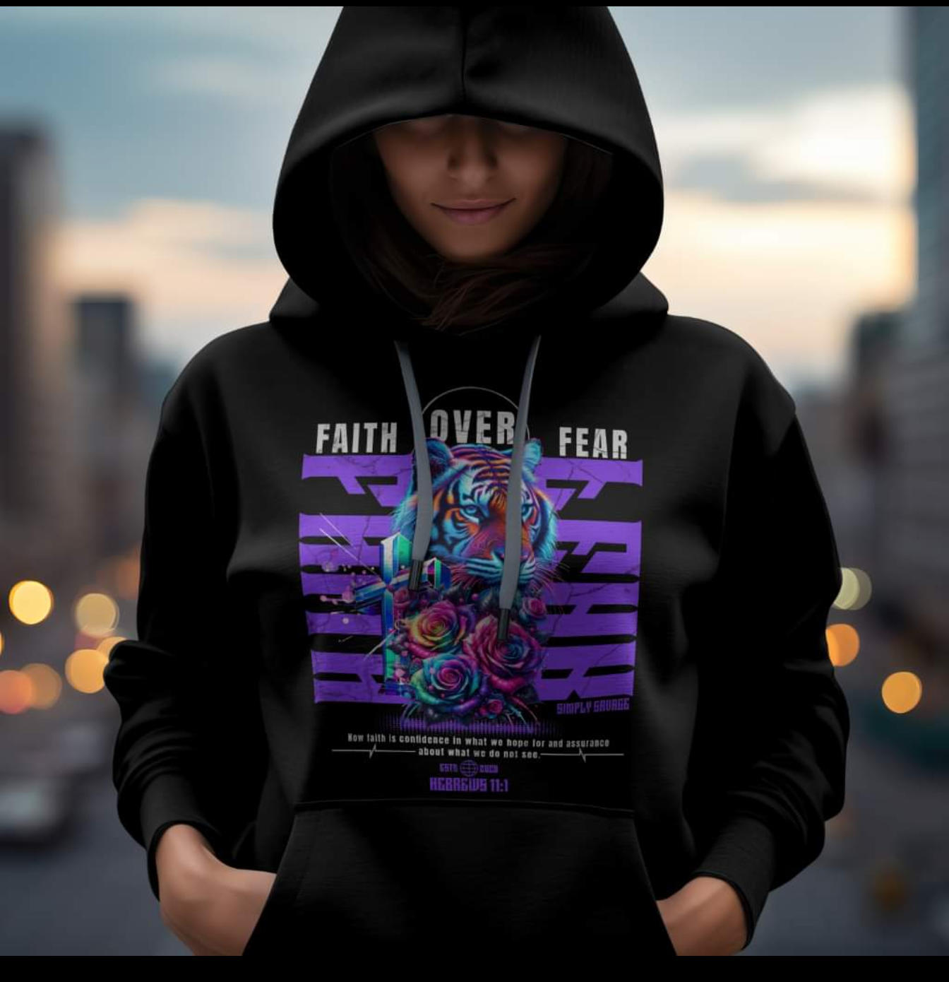 Faith Over Fear Hoodie or Shirt - Motivational Quote Tee, Positive Affirmation Shirt, Inspirational Graphic T-Shirt or Hoodie