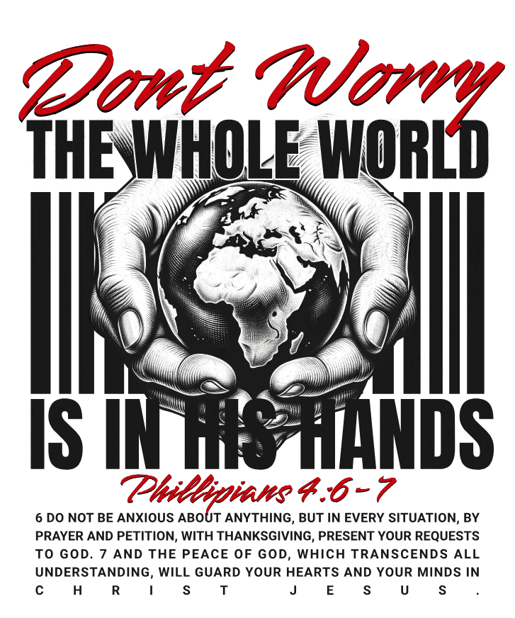 Christian Hoodie | Faith-Based Bible Verse Sweatshirt | Don’t Worry Philippians 4:6-7 Hoodie | Inspirational Religious Hoodie