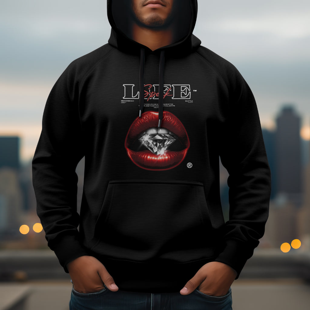 "Life Over Drip" Hoodie | Christian | Diamond Design | Christian Apparel | Unique Hoodie | Proverbs 18:21 hoodie