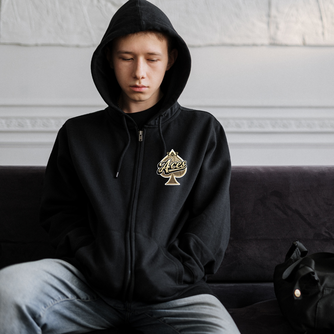 T.O.T Aces Zip Up Hoodie