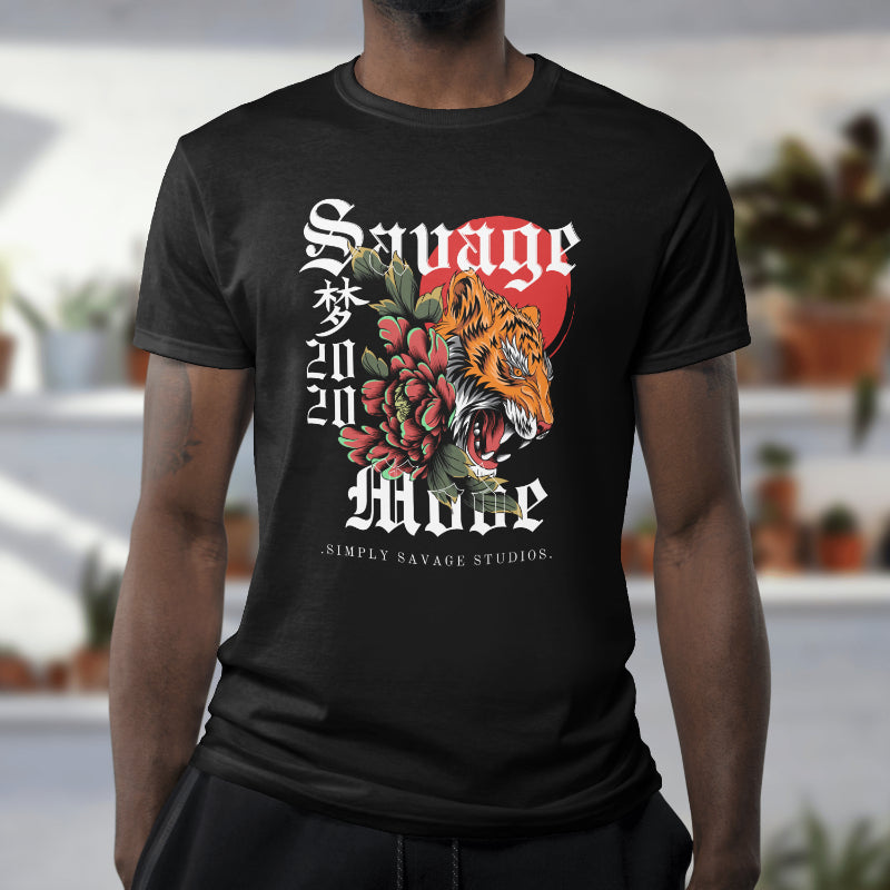 Savage Mode T-Shirt for Men & Women | Bold, Fierce Graphic Tee | Motivational Shirt for Strength & Confidence