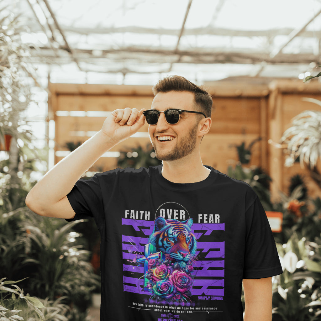 Faith Over Fear Shirt - Motivational Quote Tee, Positive Affirmation Shirt, Inspirational Graphic T-Shirt
