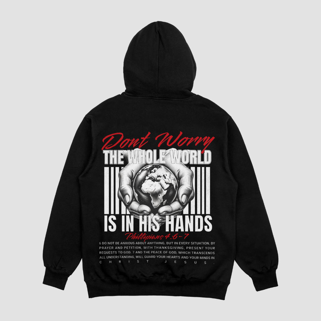 Christian Hoodie | Faith-Based Bible Verse Sweatshirt | Don’t Worry Philippians 4:6-7 Hoodie | Inspirational Religious Hoodie